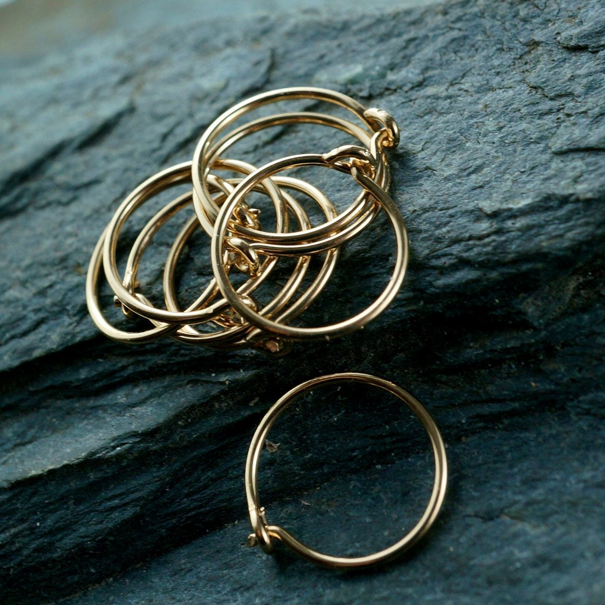 cartilage earring HOOP gold filled argentium sterling