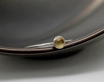 Citrine Ring, November Birthstone Ring, Orange Stone Ring, Golden Stone Ring, Barely There Ring, Thin Ring,