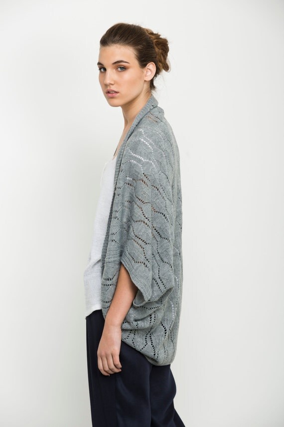 Long Cardigan Knitting Summer fashion Knitted cardigan Women grey one ...