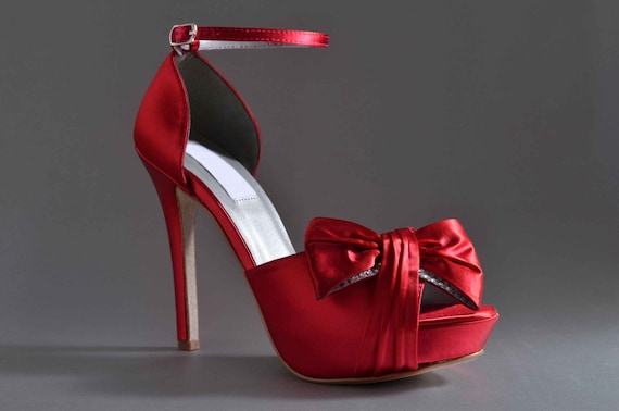 Wedding Shoes - 4" Heel Bridal Shoes - Peep Toe Heels-Over 220 Custom Colors
