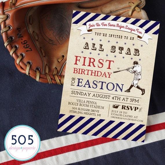 Vintage Baseball Invitations 4