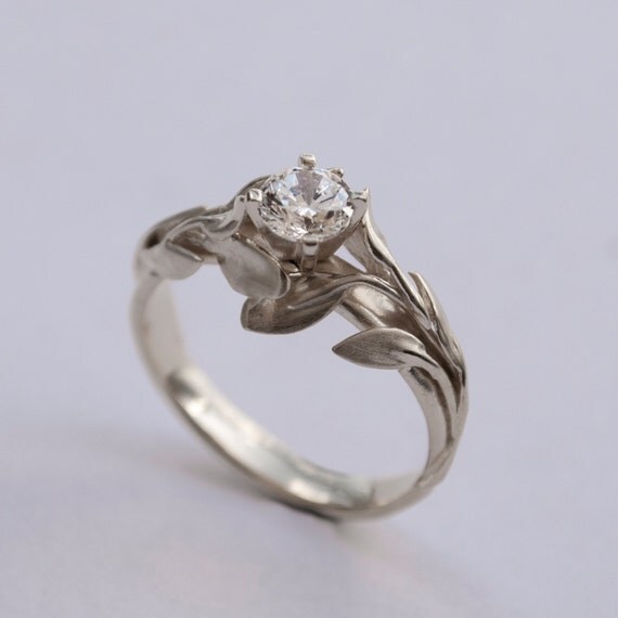 leaf wedding ring