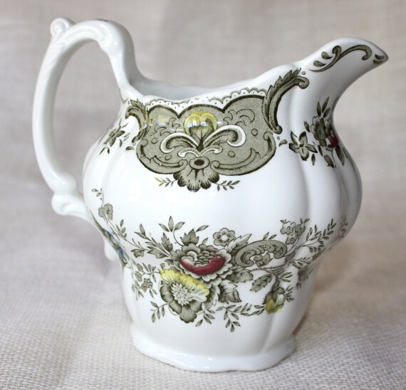 Ridgway Jug Windsor China Transferware Ironstone by PeriodElegance
