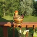 Sale wicker bascket chicken with lwicker bascket chicken decoration.10.5"H ,.Excellent condition . Gift. home decor. thread holder