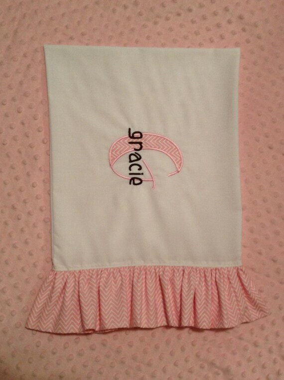 Custom Chevron Ruffled Travel Pillow Case pillowcase by HeartTugzs