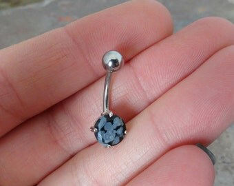 Snowflake Jasper Belly Button Ring Jewelry