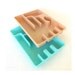 Rubbermaid Flatware Organizer Silverware Tray Beige Taupe Turquoise 2921 Vintage 1960s Kitchen