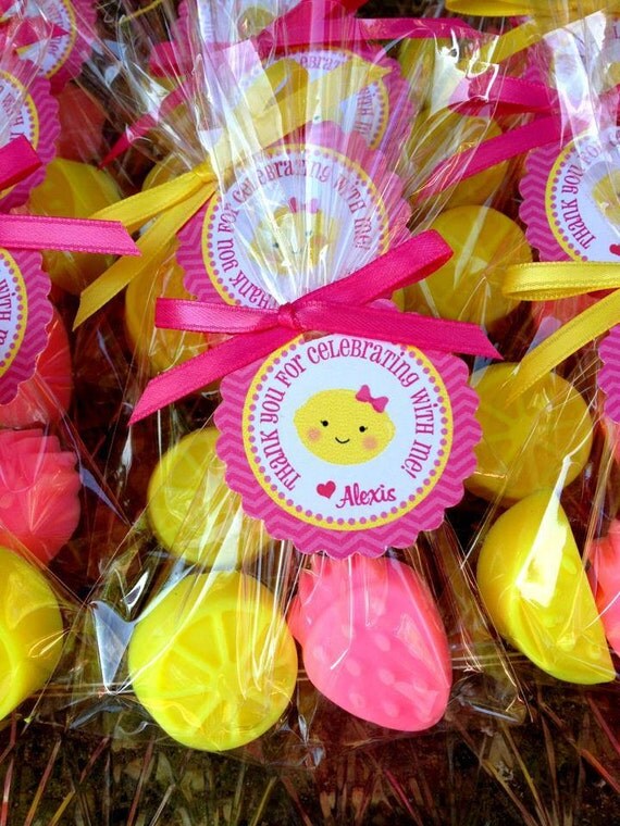 10 LEMONADE SOAP FAVORS (Soaps Only) - Strawberry Lemoade Party, Strawberry Soap Favors, Lemon Soaps, Birthday favors, 1st Birthday Il_570xn