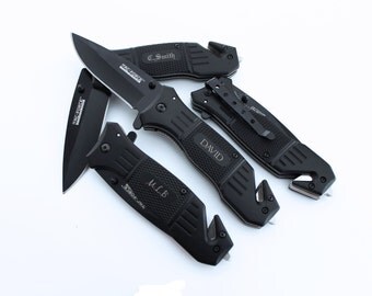 1 PERSONALIZED Knife Groomsman Gifts Custom Knife Fathers Day Gift Pocket Knife Rescue Knife Hunting Knife Groomsmen Gifts Gifts for Men