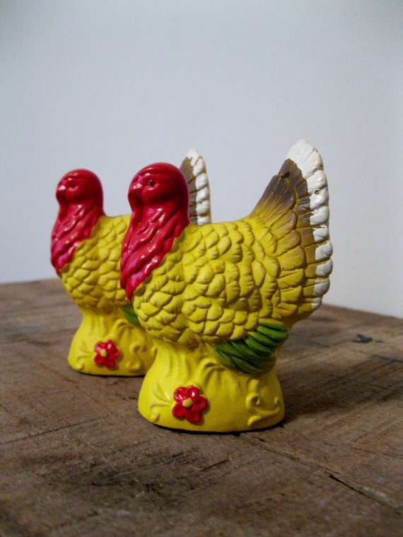 Vintage Ceramic Turkey Salt and Pepper Shakers by Suite22 on Etsy