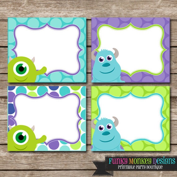 items similar to diy instant download monster inc inspired birthday