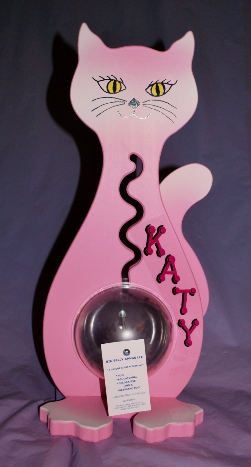 Personalized Big Belly Cat Piggy Bank