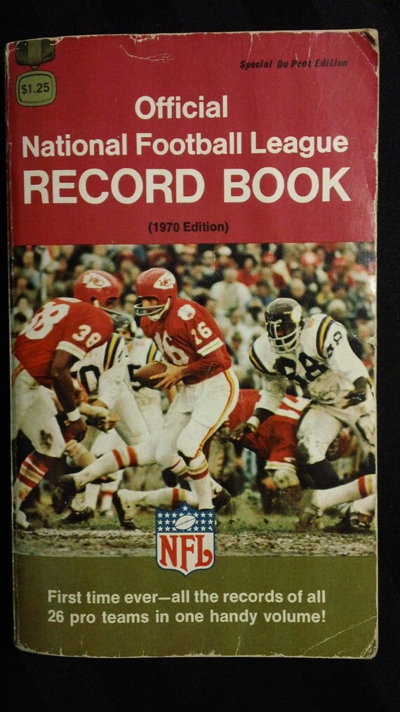 Vintage Paperback Official National Football League Record
