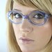 Vintage 60's Oval Purple Cat Eyeglass Frames