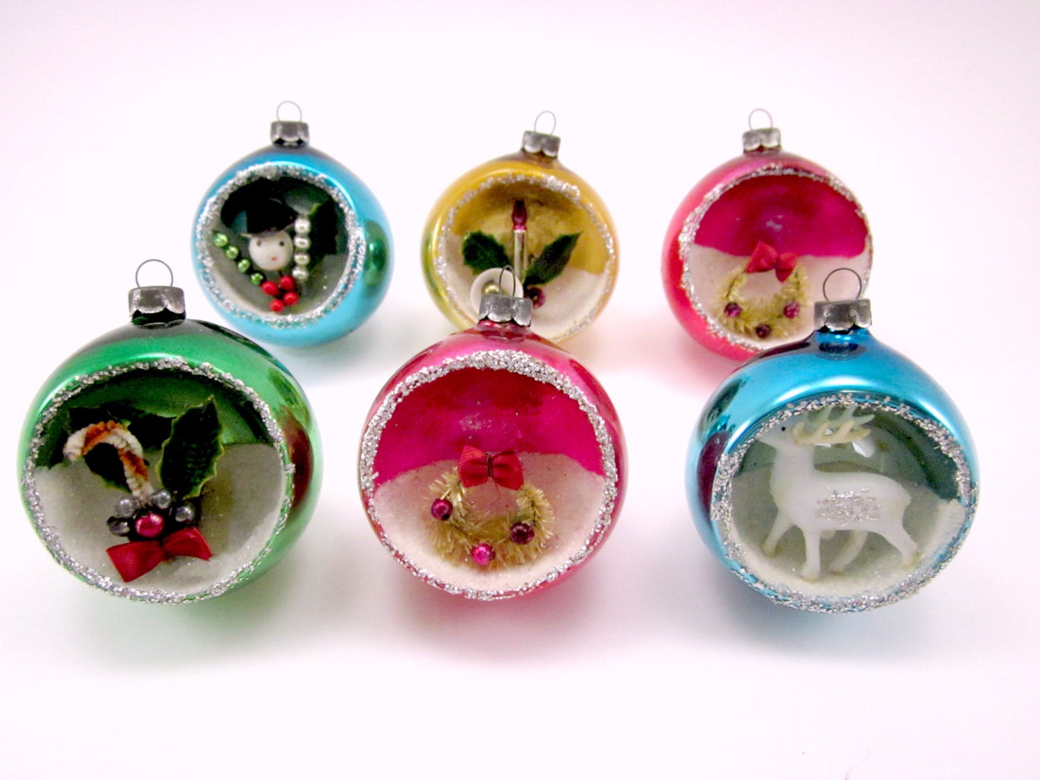 Vintage Mercury Glass Christmas Ornaments Teardrop by ...