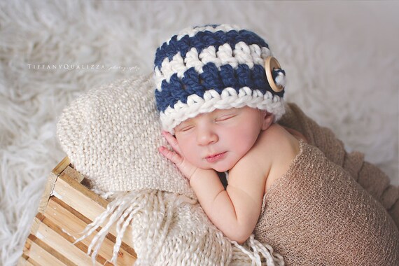 Newborn boy hat baby boy hat nautical hat newborn boy photo