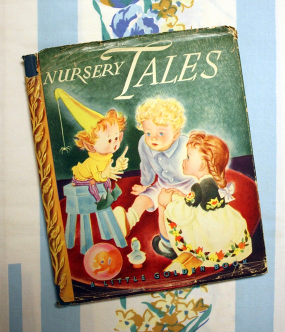 Nursery Tales 1943 Little Golden Book with Dust Jacket