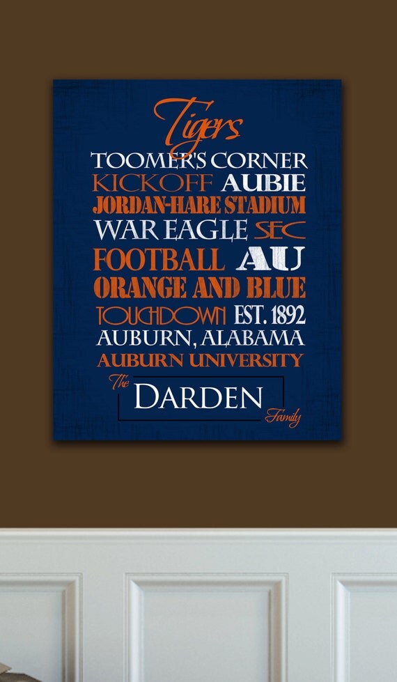 Auburn University Tigers Print or Canvas by SportingStandouts