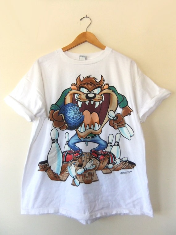 Looney Tunes TAZ Goes Bowling Two Sided T Shirt XL Kris