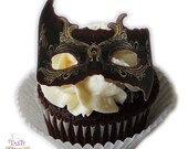 Masquerade 12 Edible Decorations - Masquerade cupcake toppers -Burgundy Masquerade Mask Cupcake Topper Il_170x135