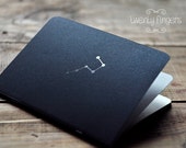 Black Metallic notebook-sketchbook with a carved pattern - constellation "Ursa Major"