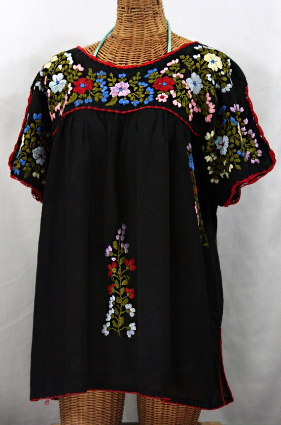 mexican blouse lijera libre by siren in black mexican blouse lijera libre by siren in black