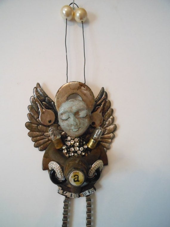 Vintage Jewelry Wall Art Costume Jewelry Wall Art Angel Wall