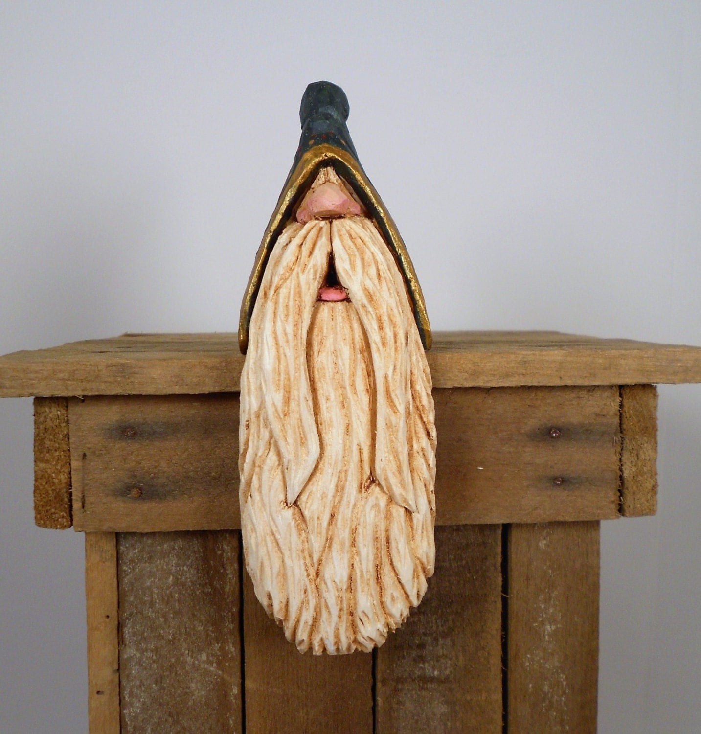 Shelf Elf Wood Carved Christmas Decor