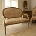 Marie-Antoinette French sofa Louis XVI - 1'' SCALE - Pink French toile - Toile de Jouy - Furniture for a French dollhouse in 1:12th scale