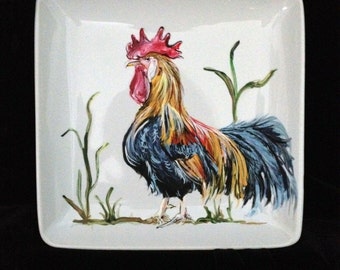 Custom Pet Portrait, Origanal Acrylic Painting, 5"x6.5" Ceramic Plate