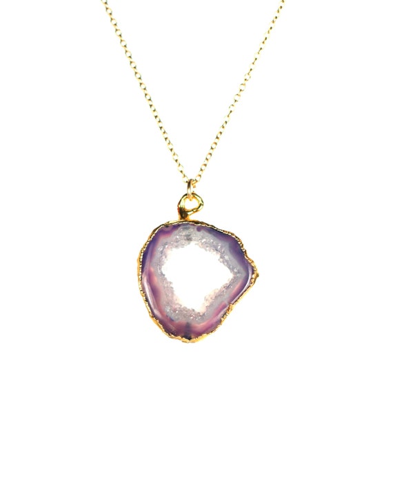 Druzy necklace geode necklace crystal necklace A by BubuRuby