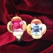 Replica Tudor Style Gold-Plated "Ruby" Ring for Renaissance/Elizabethan Reenactment - Large Size