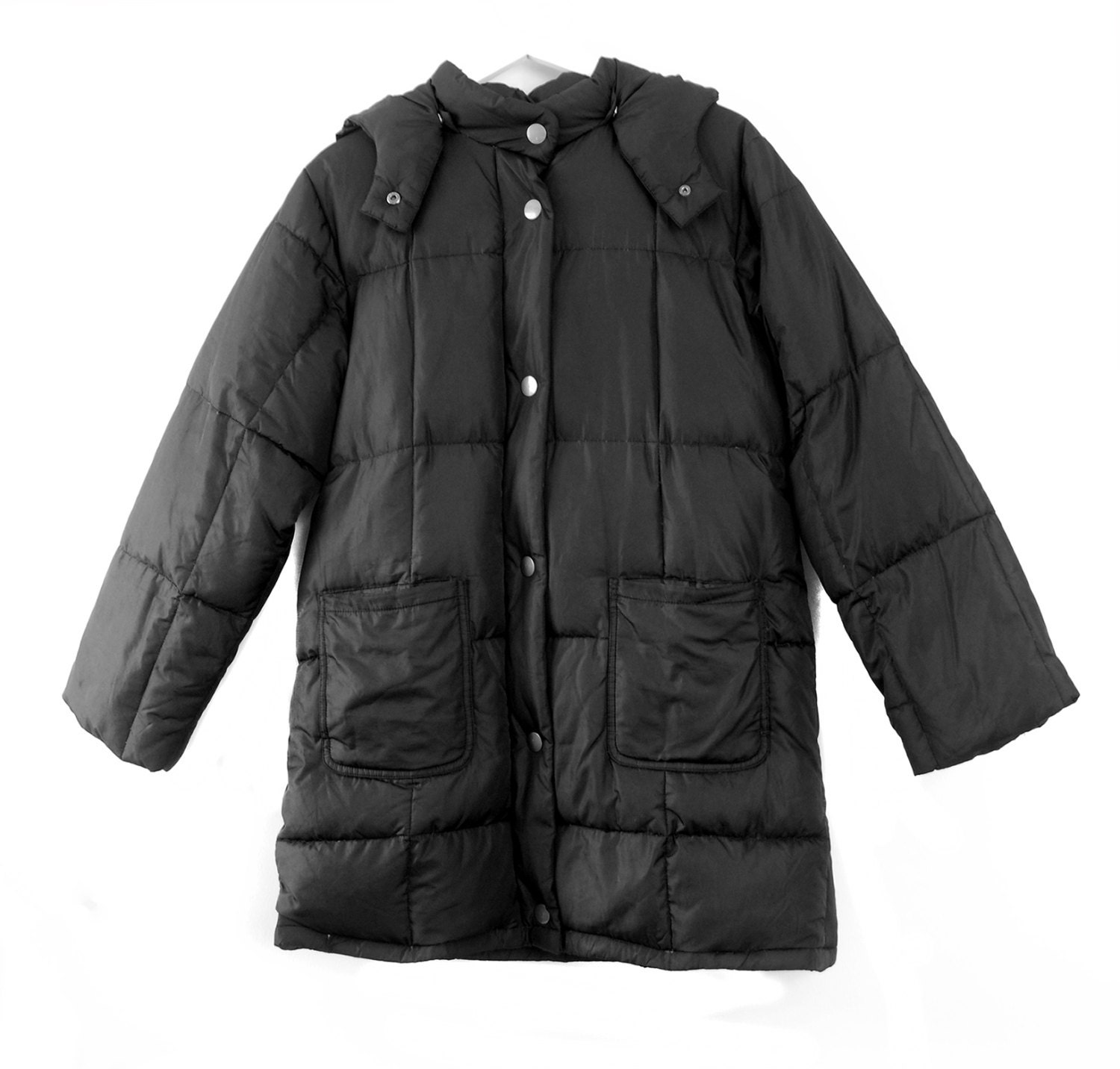 GOOSE FEATHER Filled COAT hooded puffy jacket hot by LILYUMdsgn