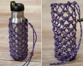 Items similar to Water bottle bag, 550 Paracord style drawstring ...