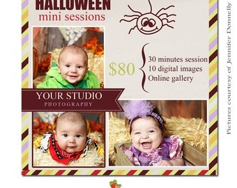 INSTANT DOWNLOAD Halloween Mini Session template - MA039