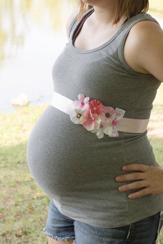 Pink It's A Girl Maternity Belt Sash Photo by OurSweetSomethings4U