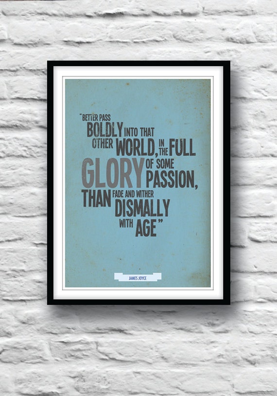 Quote Poster James Joyce Dubliners Wall Decor