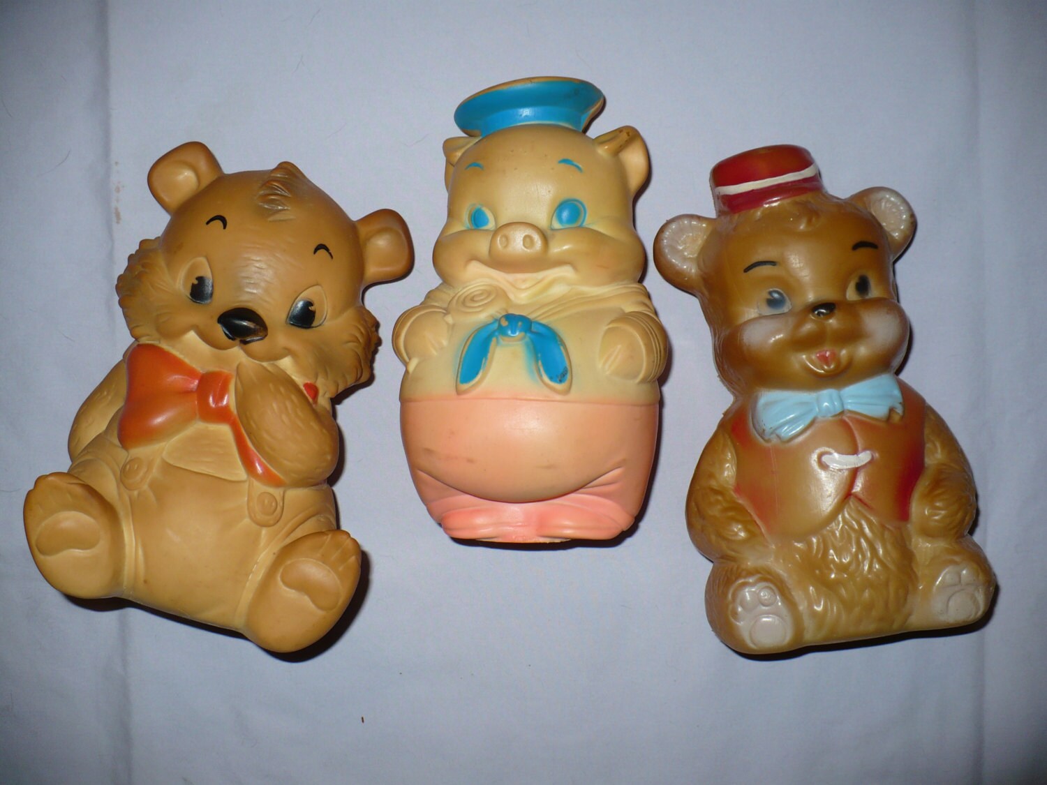 Rubber Squeak Toy Trio