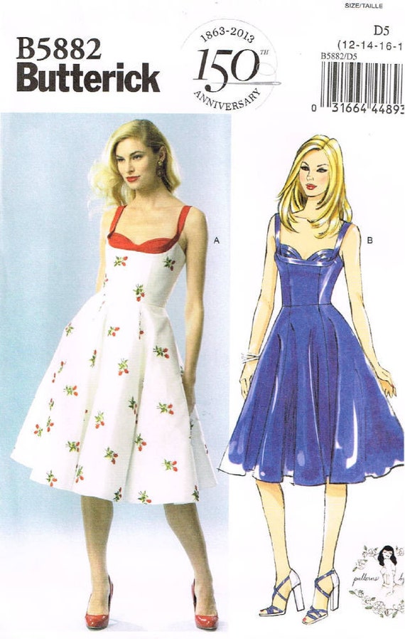 Butterick B5882 Sewing Pattern Patterns by Gertie by OhSewWorthIt