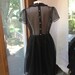 Vintage Black Sophia Dress Sheer Top with Lined Bottom Fits