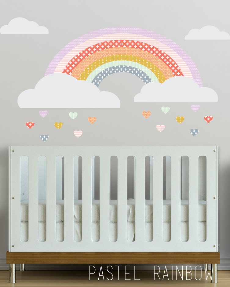 Girls Rainbow WALL DECAL Removable Wall Decal by TheLovelyWall