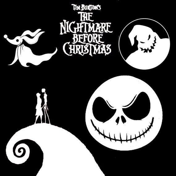Nightmare Before Christmas Vinyl Decals- Jack, Sally, Oogie Boogie and ...