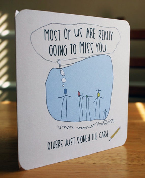 Items similar to Funny Goodbye Card, A DIY Printable Miss You Card