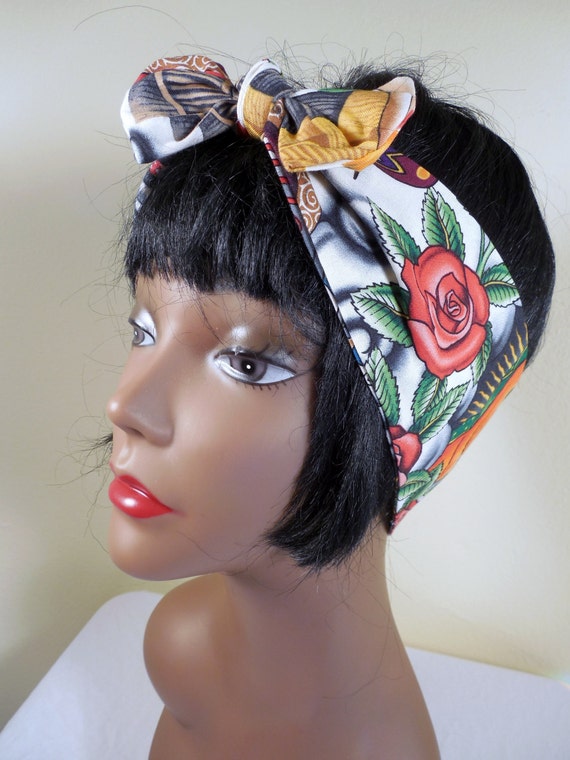 Pin Up Headband Rockabilly Headband Chicana Headband 4616