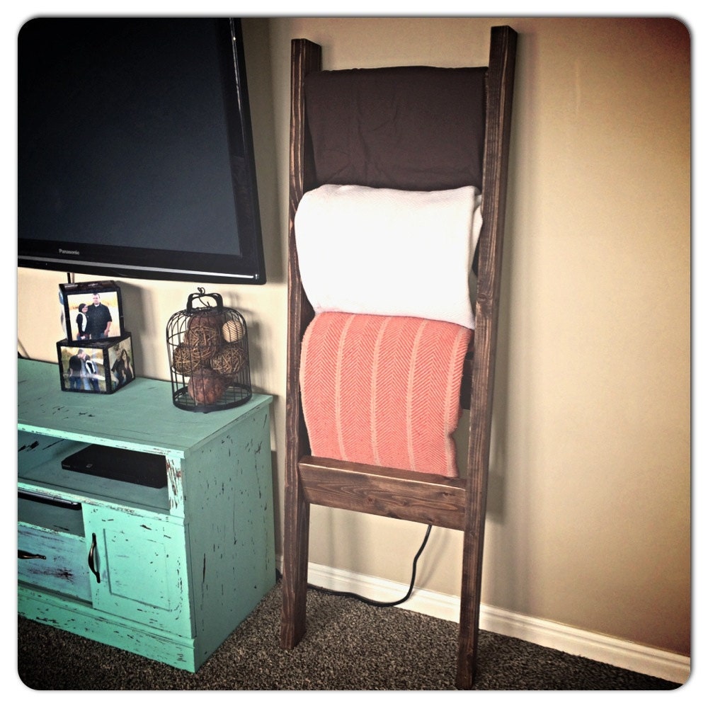 Blanket Ladder Blanket Towel Holder by CottageCountryCorner