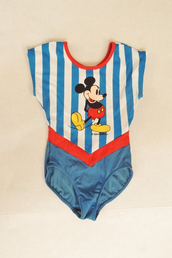 Vintage 1980�s Girls Mickey Mouse Workout Wear Leotard