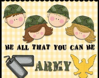 Army Digital Clip Art - Commercial Use Graphic Image Png Clipart Set ...