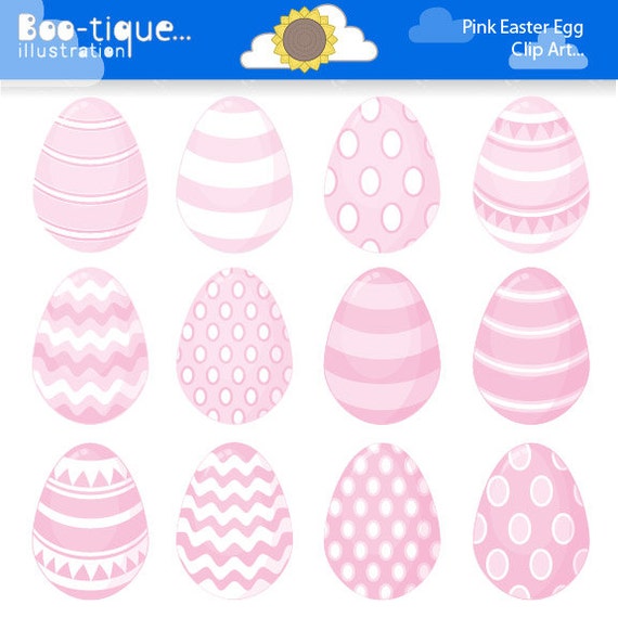 Easter Eggs Clipart. Easter Clip Art for Instant Download.