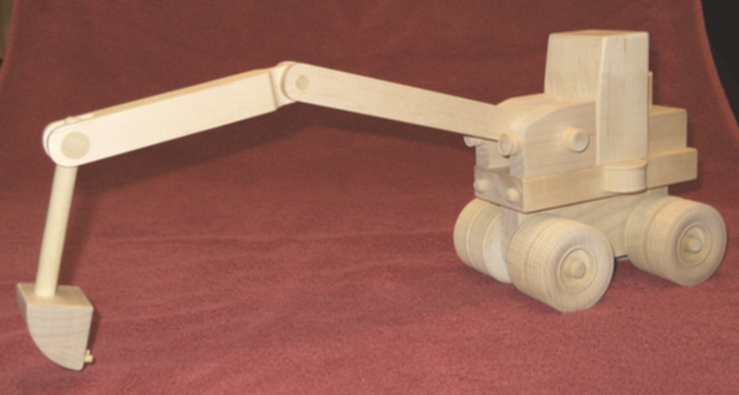 Wooden Toy Excavator