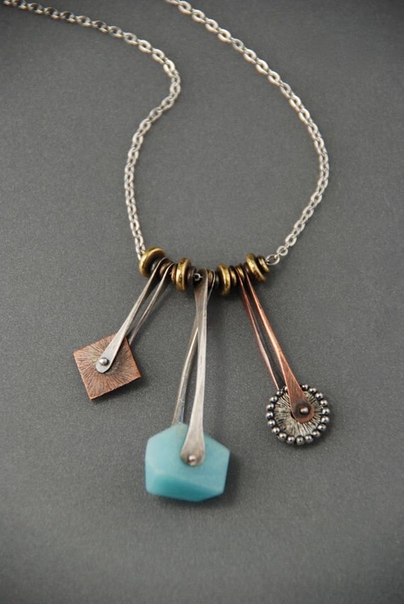 Three Pendulum Necklace
